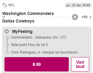 Pronostic NFL 25/12/25