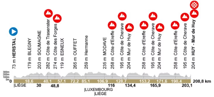 Parcours Fleche Wallone 2026